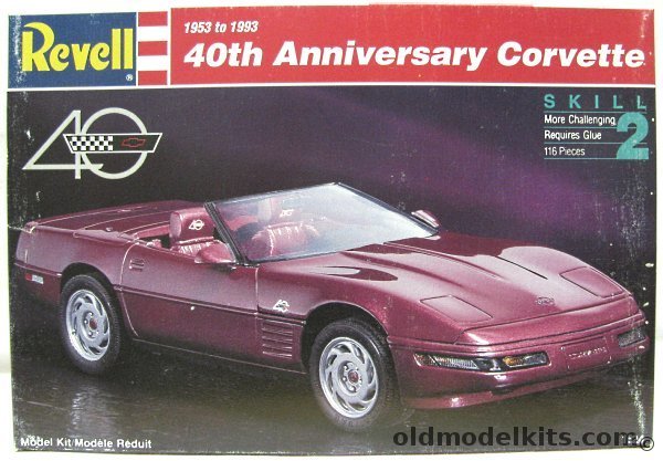 Revell 1/24 1993 Chevrolet 40th Anniversary Corvette, 7347 plastic model kit